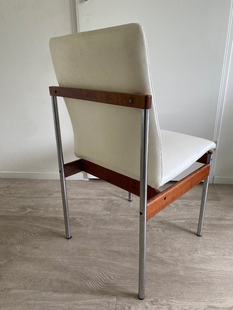 Thereca stoel door C. Denekamp, retro, vintage Dutch design, Huis en Inrichting, Ophalen, Gebruikt, Wit, Overige materialen