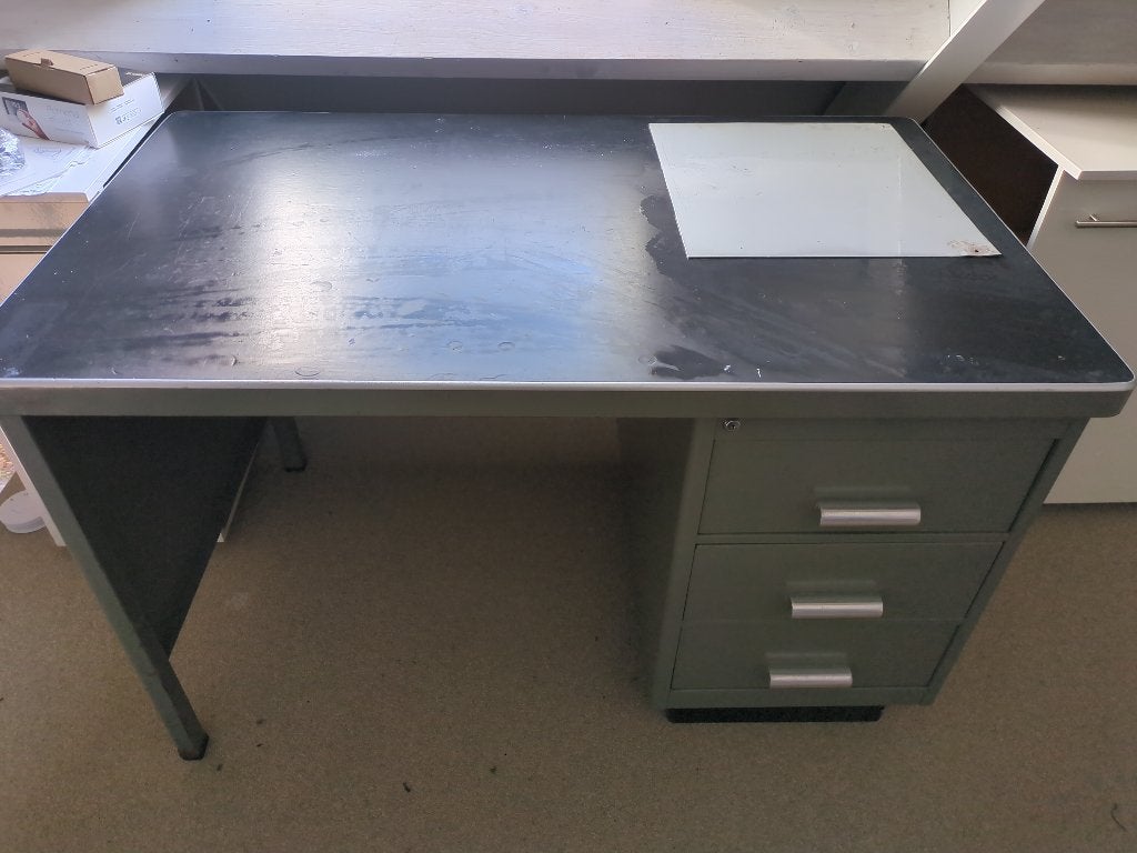 Stalen bureau, Huis en Inrichting, Ophalen, Overige typen, Gebruikt, Metaal