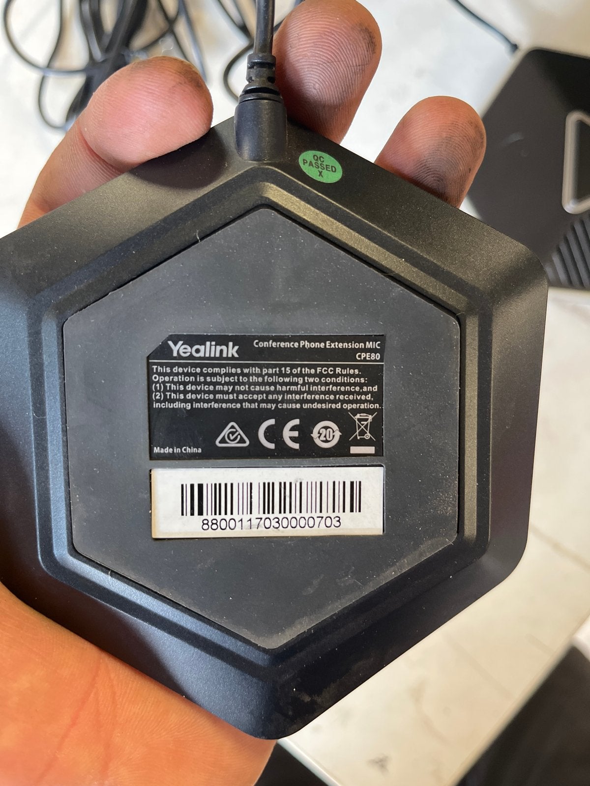 Yealink CPE80 Conference Phone Extension Microfoon, Ophalen, Zo goed als nieuw