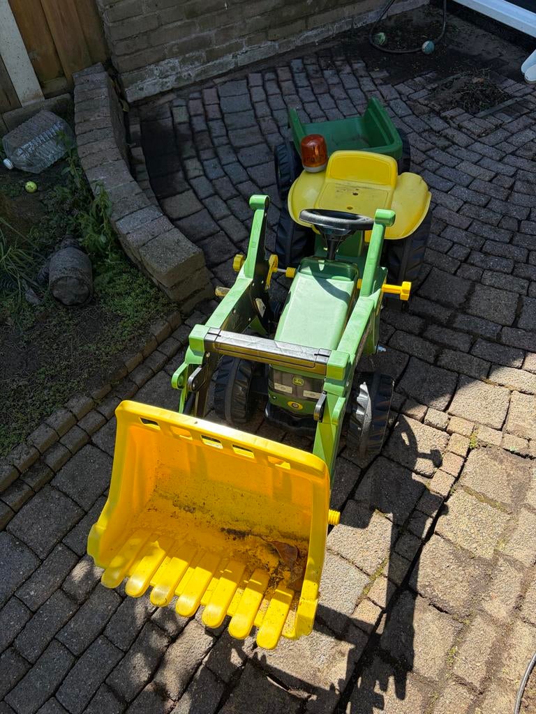 John Deere traptractor met voorlader en aanhanger, Kinderen en Baby's, Speelgoed | Buiten | Voertuigen en Loopfietsen, Ophalen