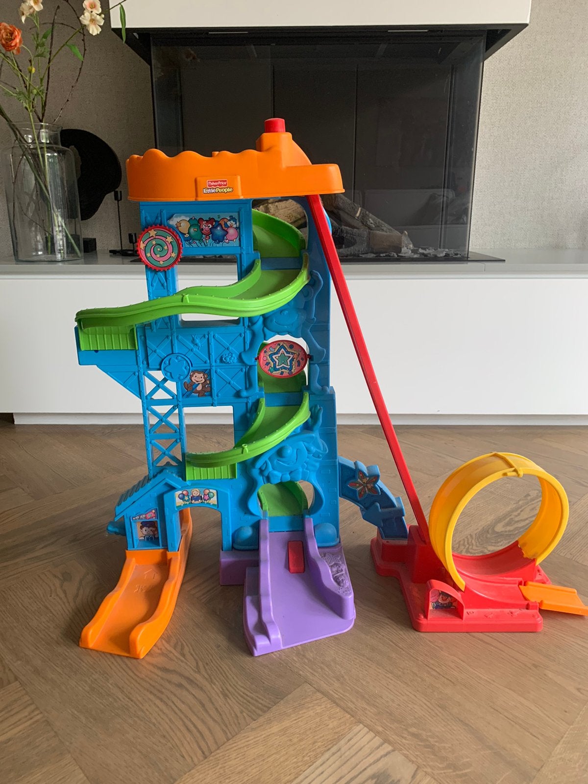 Fisherprice racebaan️ Liitle people, Verzamelen, Ophalen, Gebruikt