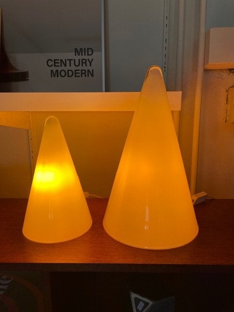 Vintage jaren 80 SCE TeePee tafel lampen - mooie set, Overige typen, Overige merken, Vintage, Wit