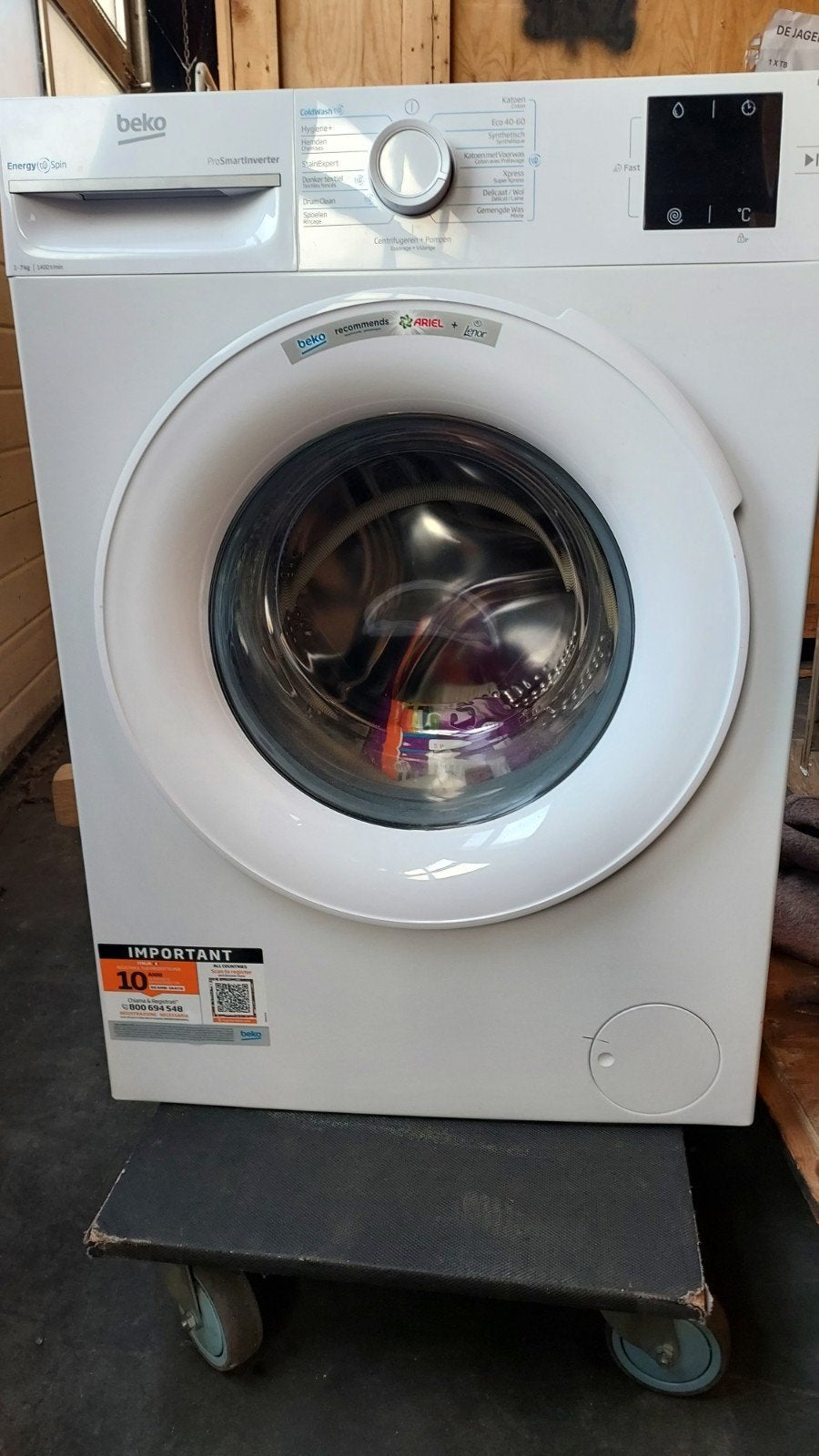 Beko Wasmachine 7kg 1400 toeren ProSmartInverter, Witgoed en Apparatuur, Ophalen, Energieklasse A of zuiniger, Zo goed als nieuw