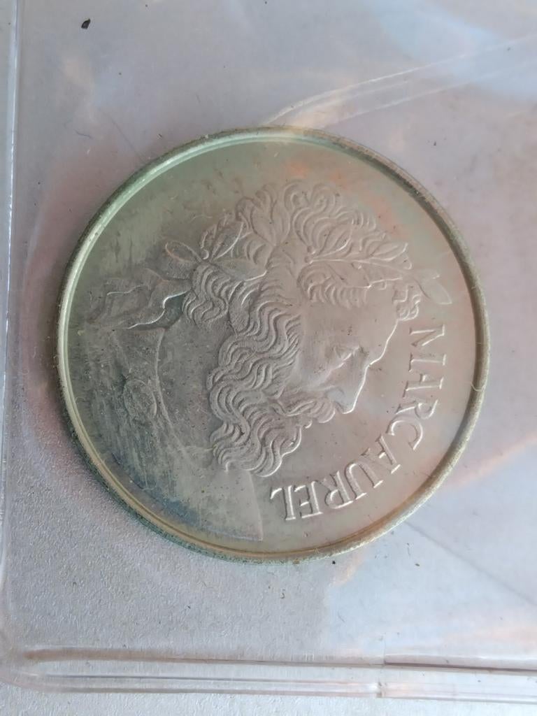 Zilveren medaille Marcus Aurelius - Victrix Cavsa Diis Place, Verzenden, Zilver, Buitenland