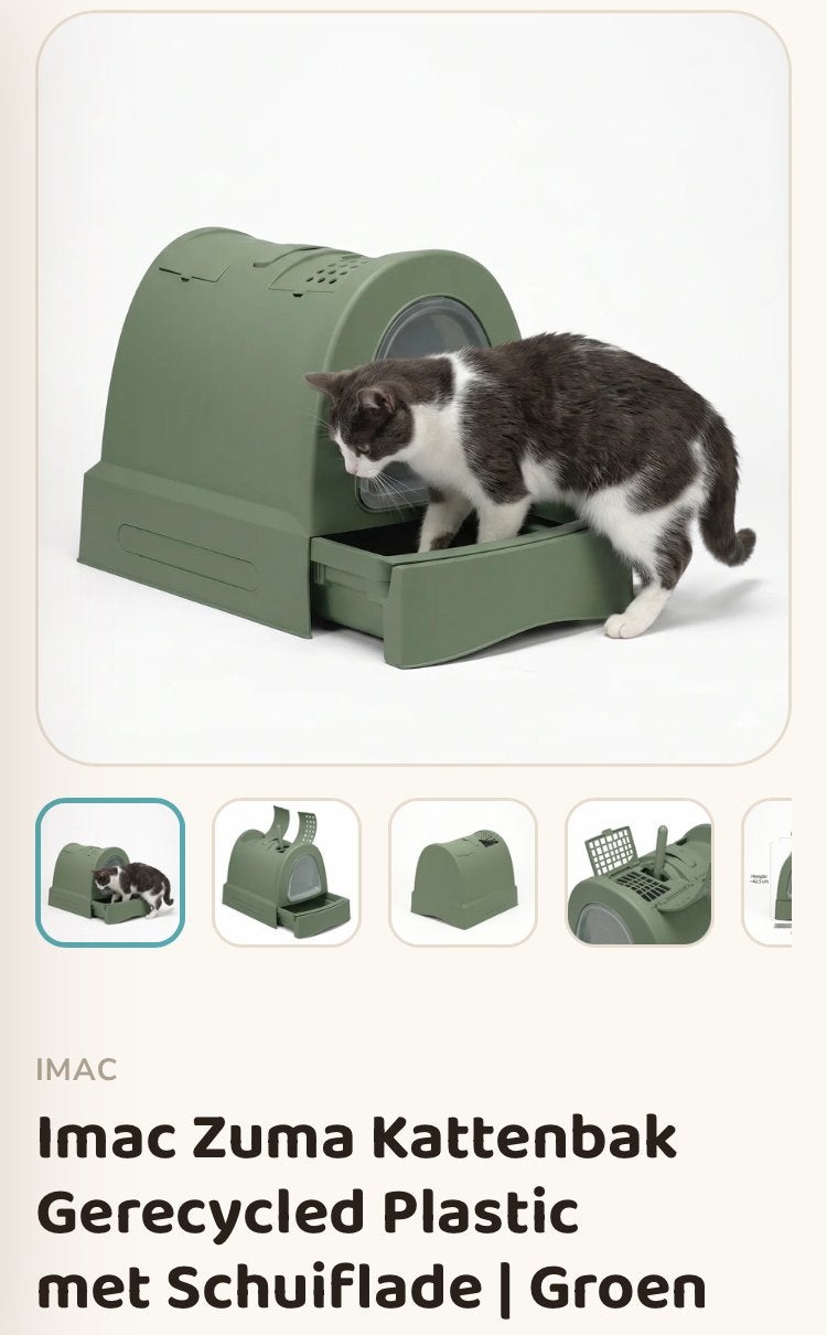 Groene kattenbakken met lades, Ophalen of Verzenden, Zo goed als nieuw