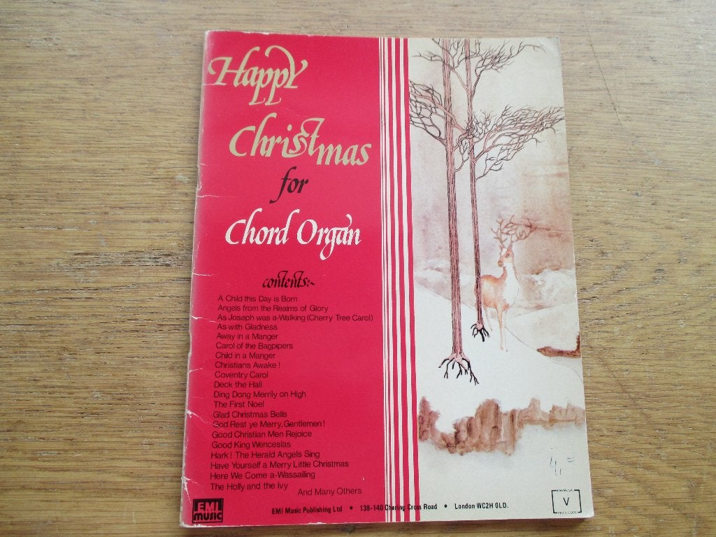 Happy Christmas for Chord Organ - Kerst - accordeon/keyboard, Gebruikt, Klassiek, Ophalen of Verzenden, Thema