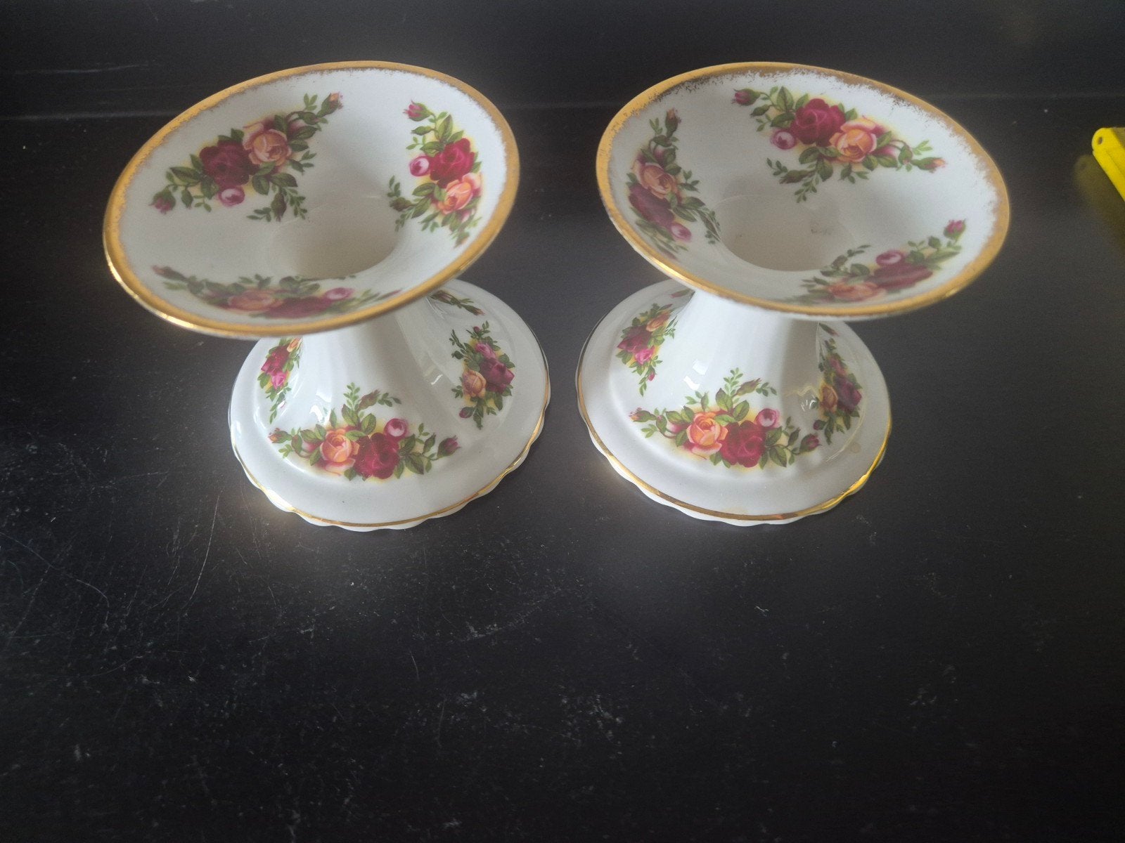 Tafel kandelaars royal albert porselein, Ophalen of Verzenden, Zo goed als nieuw, Porselein