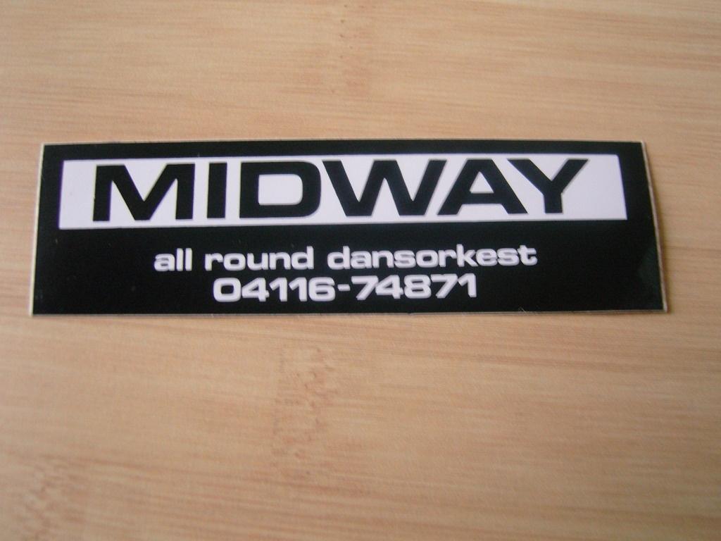 sticker boxtel all round dansorkest MIDWAY, Ophalen, Zo goed als nieuw