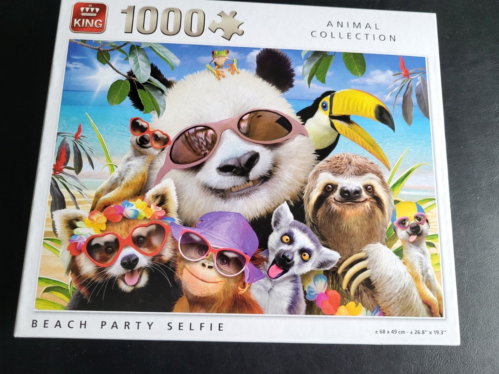 Dieren puzzel Beach Selfie  - 1000 stukjes - compleet, Ophalen, 500 t/m 1500 stukjes, Zo goed als nieuw, Legpuzzel