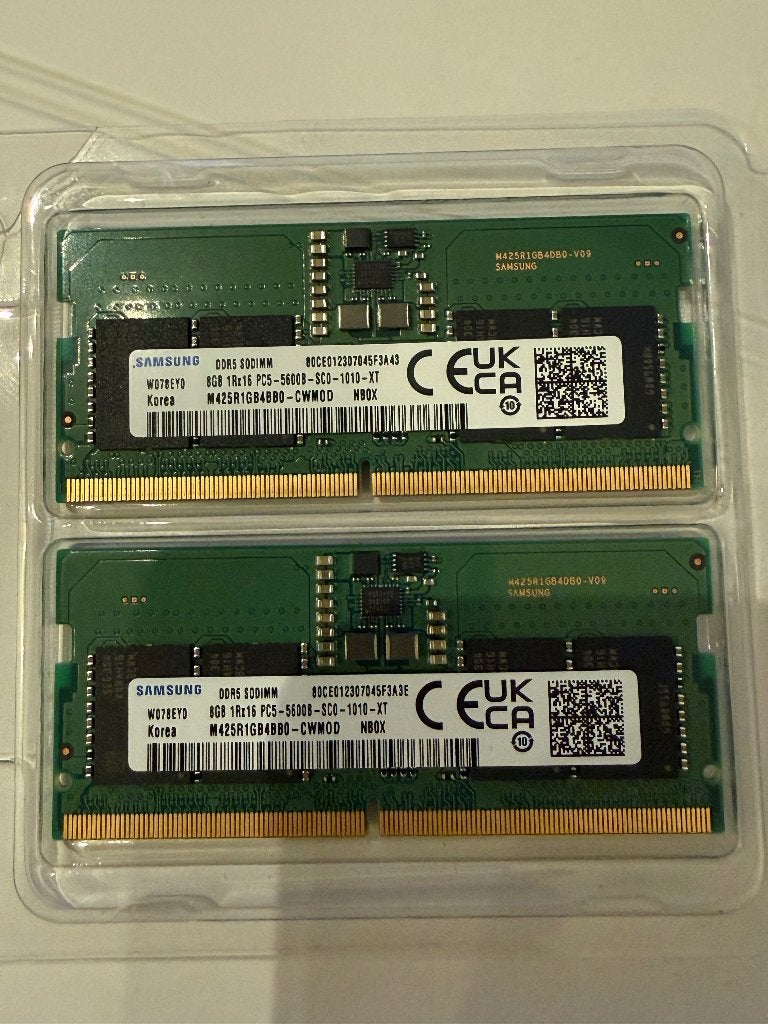 Samsung 16GB DDR5 5600 SODIMM Laptop Memory RAM, Computers en Software, Nieuw, Ophalen of Verzenden, DDR5, Laptop
