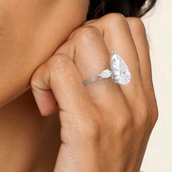 Nieuwe 14k witgouden ring met grote diamant van 6 karaat!, Nieuw, Ophalen of Verzenden, 17 tot 18, Met edelsteen