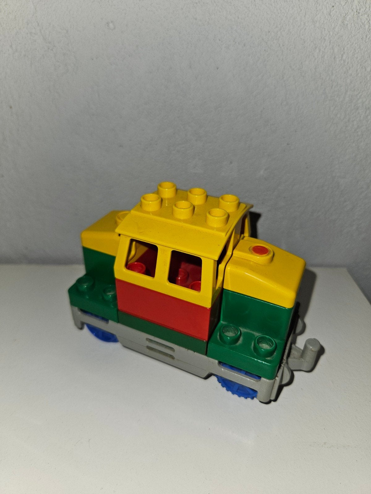Duplo 2730 elektrische trein vintage groen geel, Lego, Gebruikt, Denemarken, Ophalen of Verzenden