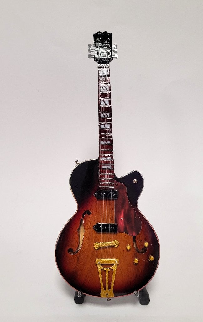 Elvis Presley bruin miniatuur gitaar 25cm mini guitar deco, Info@deconoord.nl, Deco Noord, Nieuw, Ophalen of Verzenden