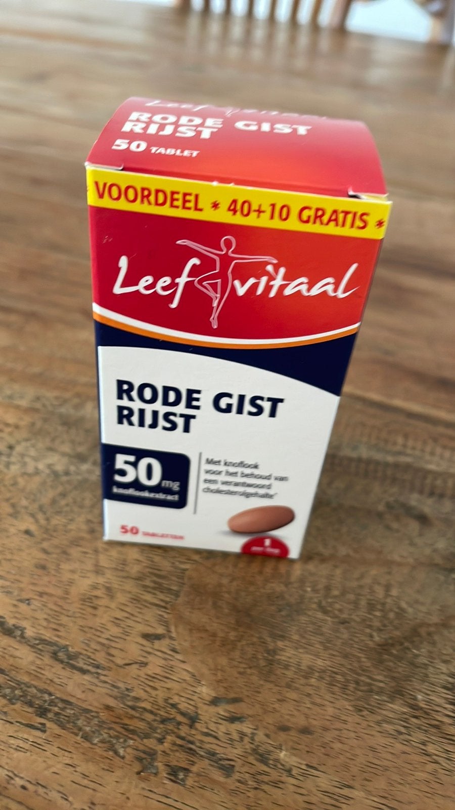 50 tabletten Leef Vitaal Rode Gist, nw!, Ophalen of Verzenden, Nieuw, Overige typen