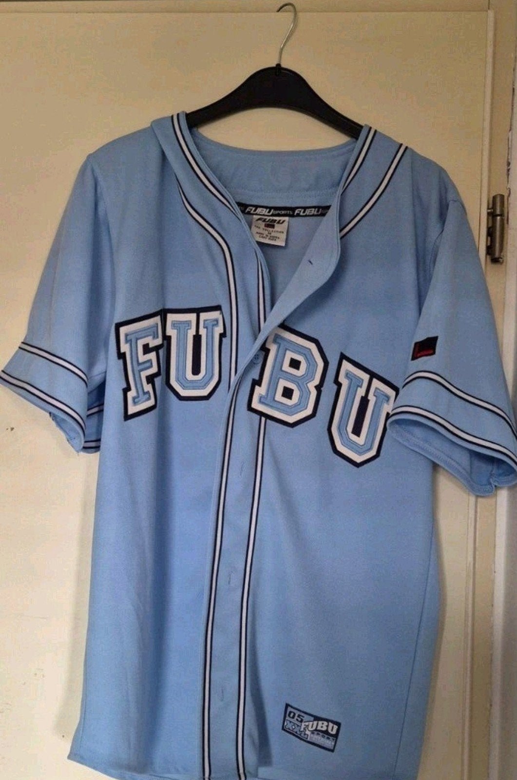 Vintage FUBU Varsity Baseball Jersey - Blauw - Maat M (Overs, Kleding | Heren, Ophalen