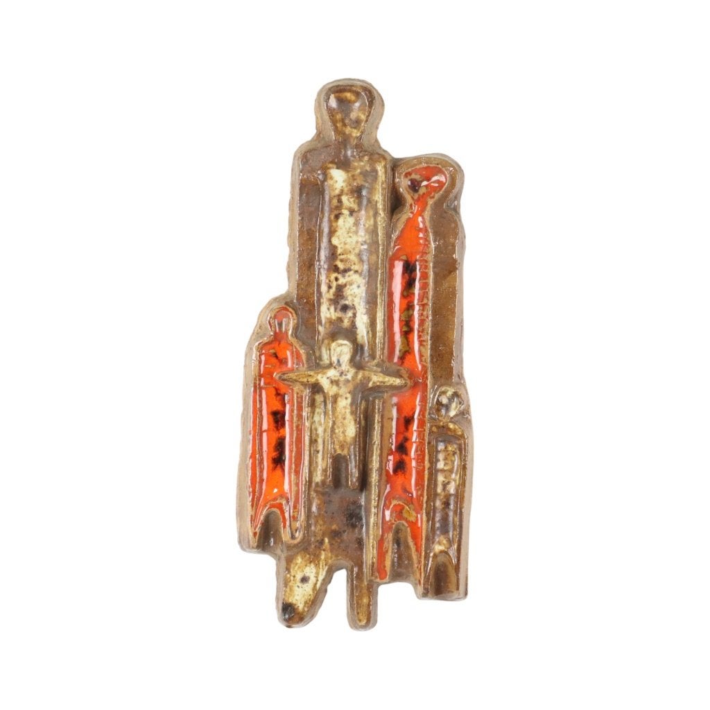 Vintage Wandsculptuur Aardewerk in de Stijl van Perignem 56c, Ophalen of Verzenden