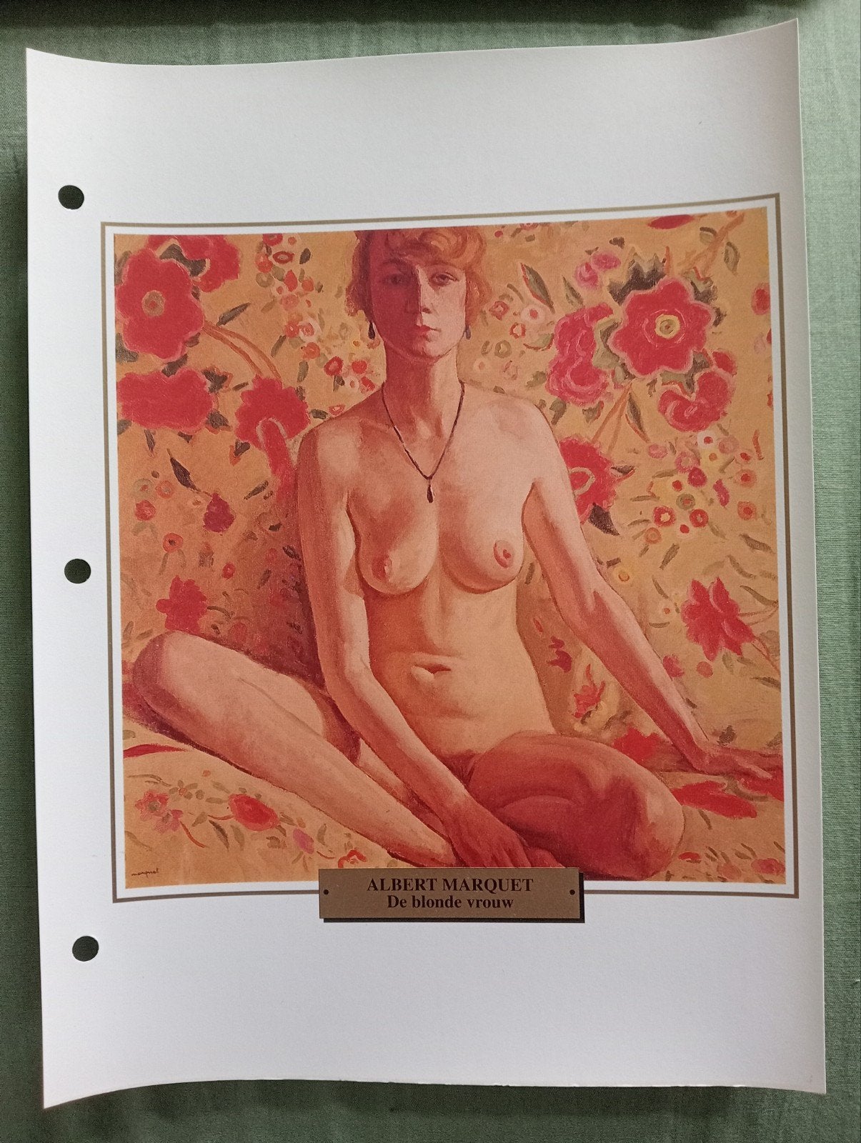 Offset Prent Albert Marquet - De blonde vrouw (1995), Ophalen of Verzenden