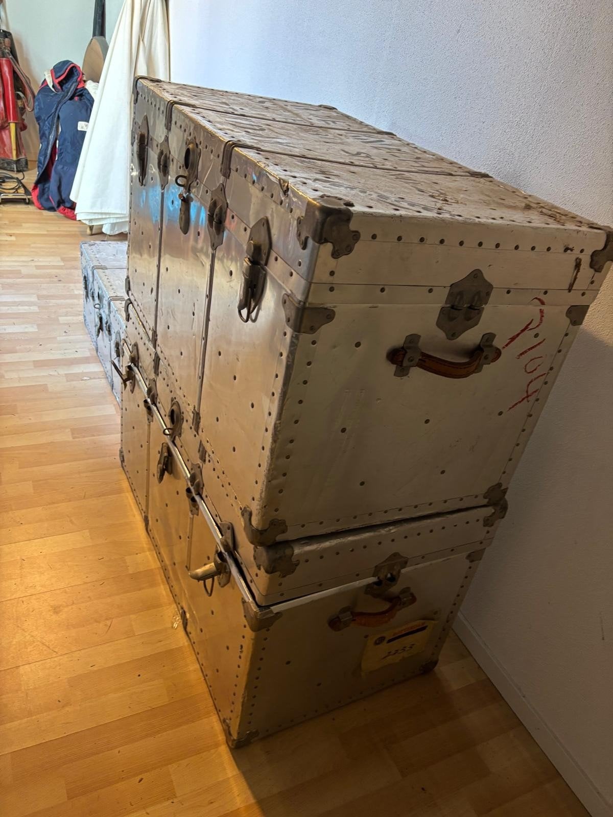 2x Vintage Aluminium Kisten 100x50x40cm - Opslag/Decoratie, Gebruikt, 100 tot 150 cm, Ophalen of Verzenden, Metaal