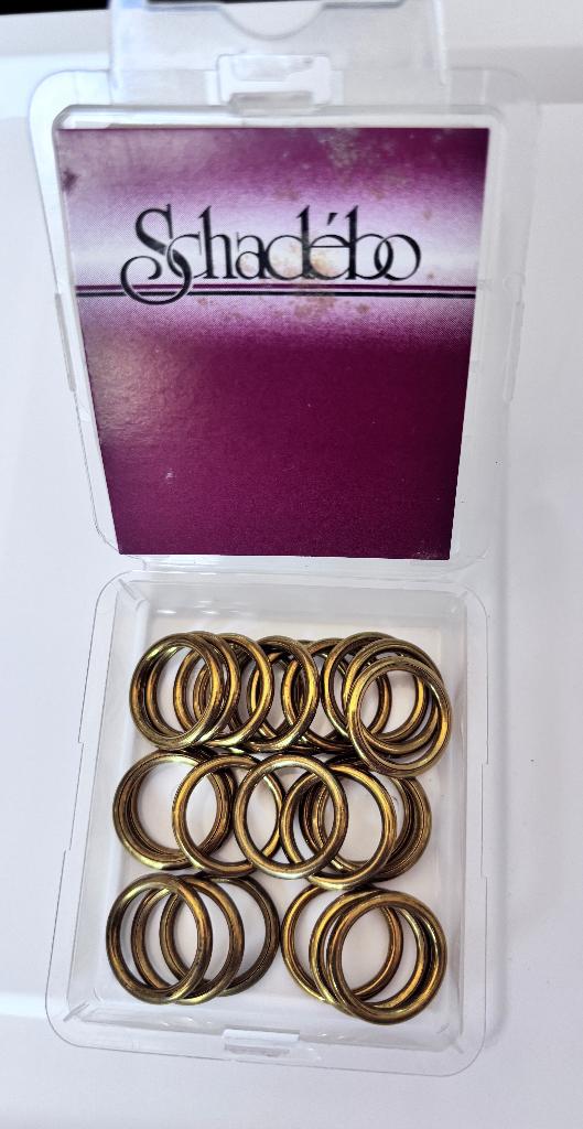 Gordijnring messing hol - 15mm x 23 stuks NIEUW, Ophalen of Verzenden, Nieuw