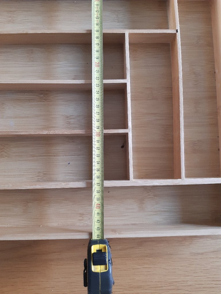 Uitschuifbare besteklade bamboo, Ophalen, Overige materialen, Overige typen, Zo goed als nieuw