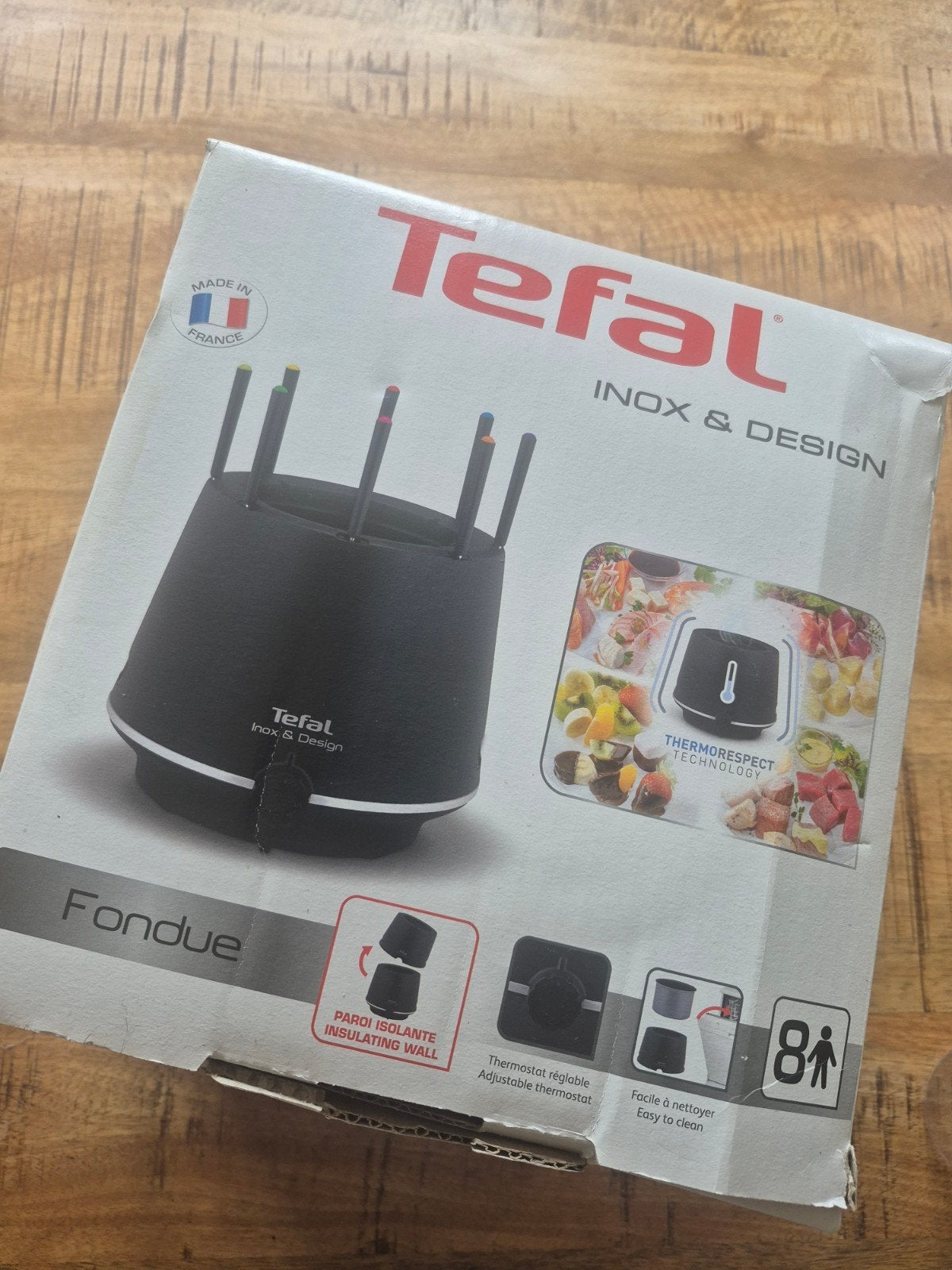Tefal Inox & Design Elektrische Fondue - Nieuw in doos, Ophalen of Verzenden, Zo goed als nieuw, Elektrisch, Fondueset