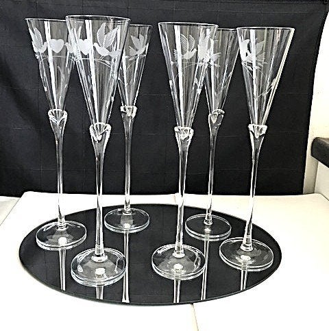 Champagne Kristal Glazen CALICE H 31 Antiek💖✨😍🥂💑👌, Ophalen of Verzenden