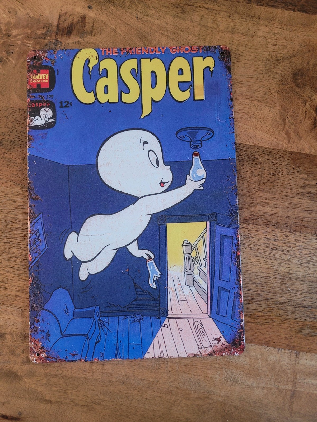 Metalen bordje casper het spookje, Ophalen of Verzenden, Nieuw