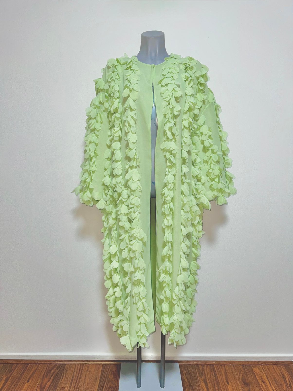 Zara lange kimono met 3D-details Maat- L, Verzenden, Nieuw, Maat 42/44 (L), Groen