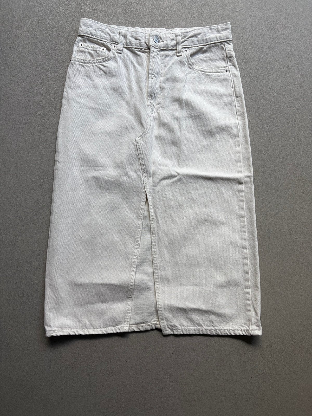 Witte denim rok maat S, Wit, Ophalen of Verzenden, Zo goed als nieuw, Maat 36 (S)