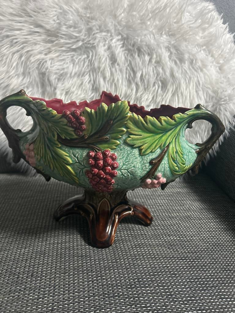 Vintage Majolica Fruitschaal/Bloempot, Ophalen of Verzenden