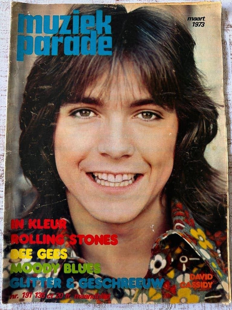 Muziek Parade 191 maart 1973  moody blues, Verzamelen, Ophalen of Verzenden, 1960 tot 1980, Tijdschrift