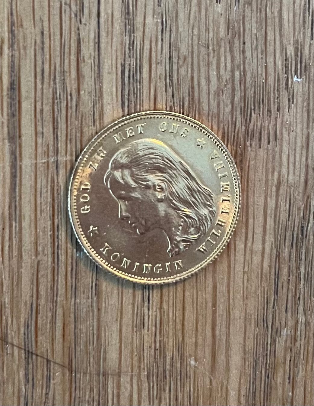 Gouden Tientje 1897 - Wilhelmina Hangend Haar (Parels Vast), Ophalen, Koningin Wilhelmina, 10 gulden, Goud