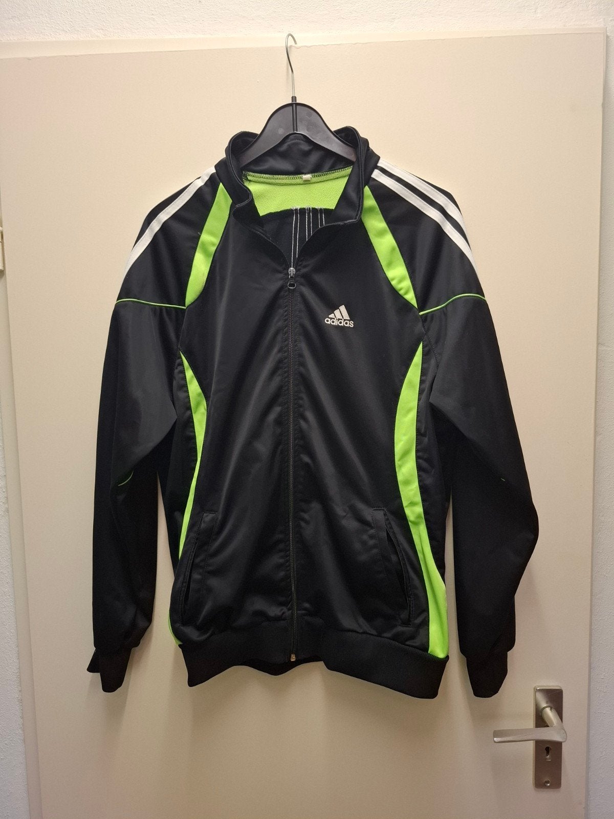 Adidas ClimaCool Trainingsjack Zwart/Groen Maat M, Kleding | Heren, Ophalen, Maat 48/50 (M), Zwart, Zo goed als nieuw