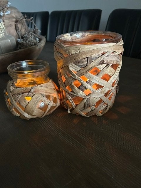 waxinelichthouder, Huis en Inrichting, Woonaccessoires | Kandelaars en Kaarsen, Ophalen of Verzenden, Zo goed als nieuw, Glas