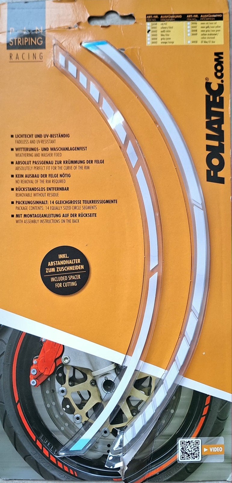 FOLIATEC Velg Striping Racing / Velg stickers, Ophalen of Verzenden, Nieuw