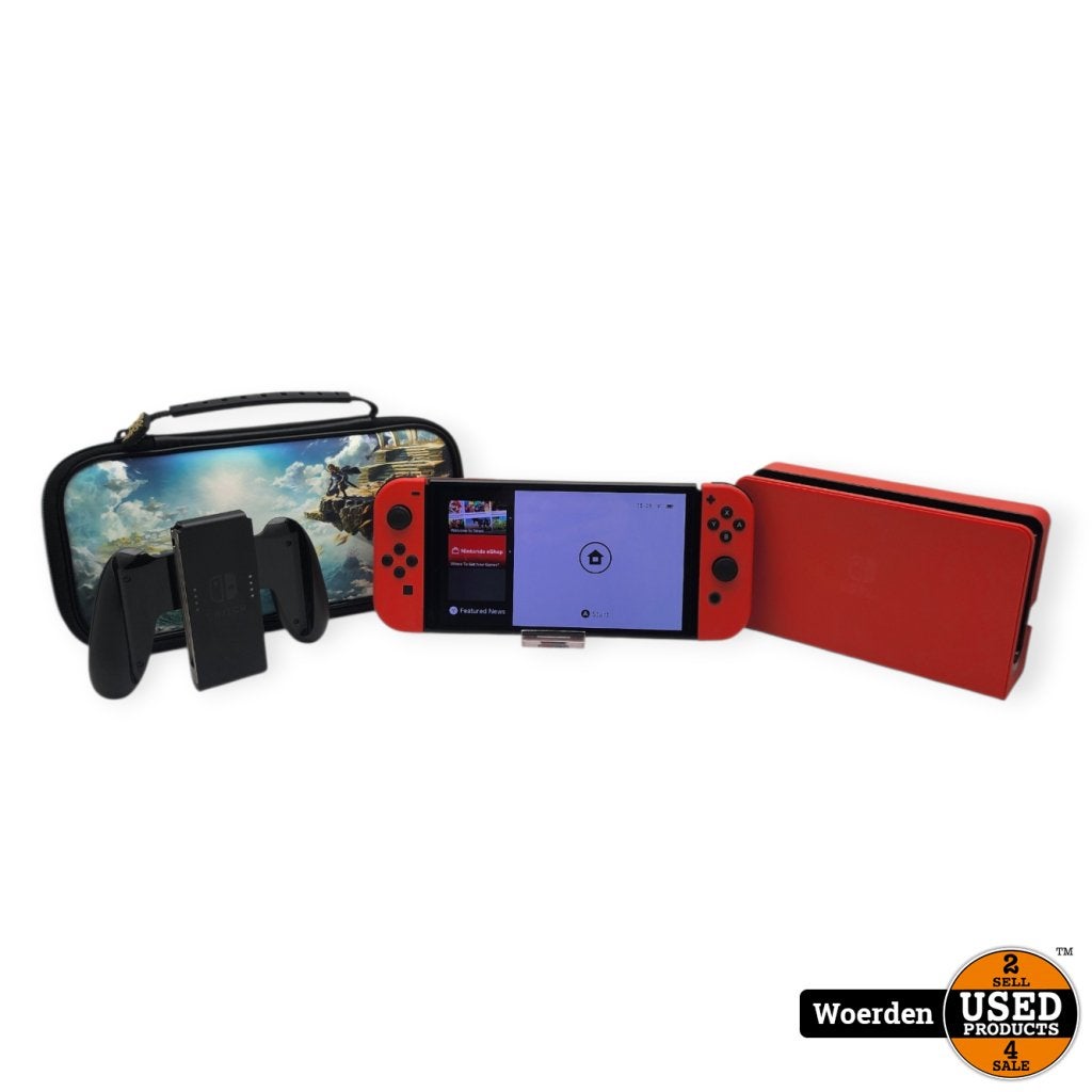 Nintendo Switch OLED Super Mario Edition Rood | Met Garantie, Spelcomputers en Games, Nintendo, Zo goed als nieuw, Support@nintendo.com