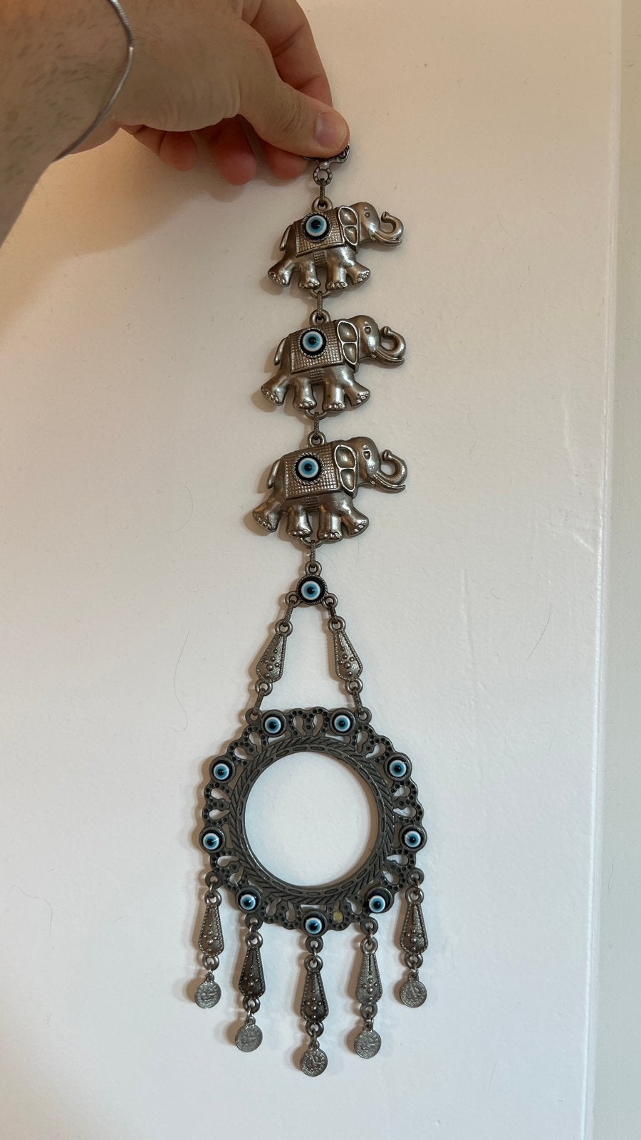Antieke Olifant Hanger met Boze Oog - Bescherming & Decorati, Ophalen
