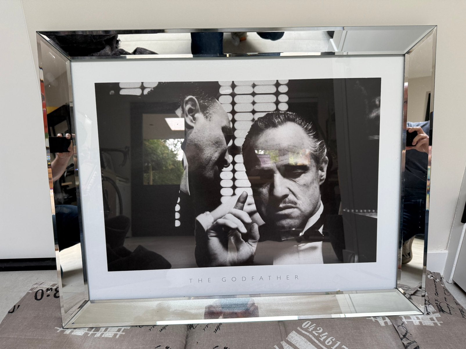 Spiegellijst met the Godfather poster 70x90, Ophalen, 50 tot 75 cm, Zo goed als nieuw, 75 tot 100 cm
