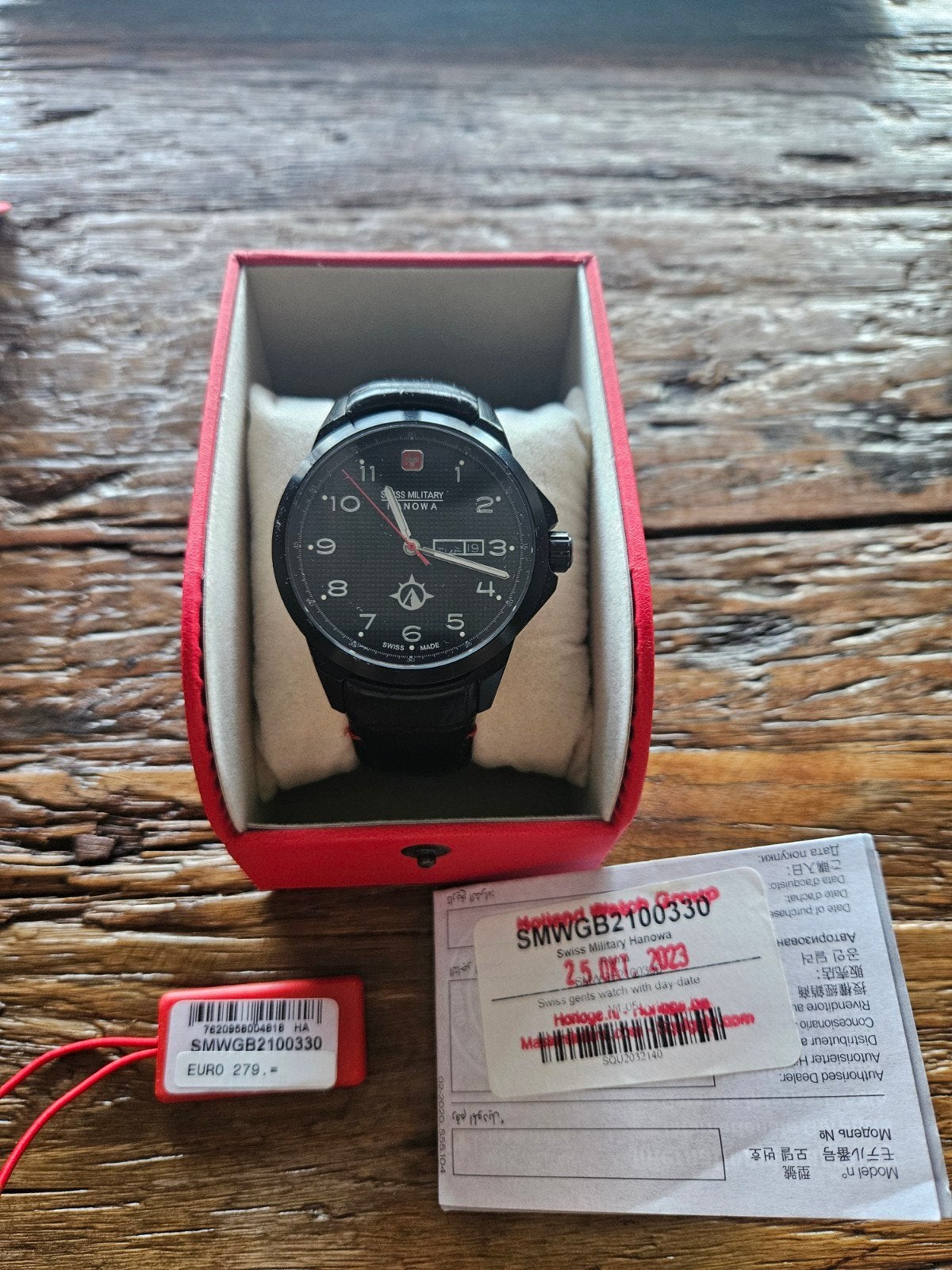 Swiss Military Hanowa Puma SMWGB2100330 Heren Horloge, Overige merken, Leer, Staal, Polshorloge
