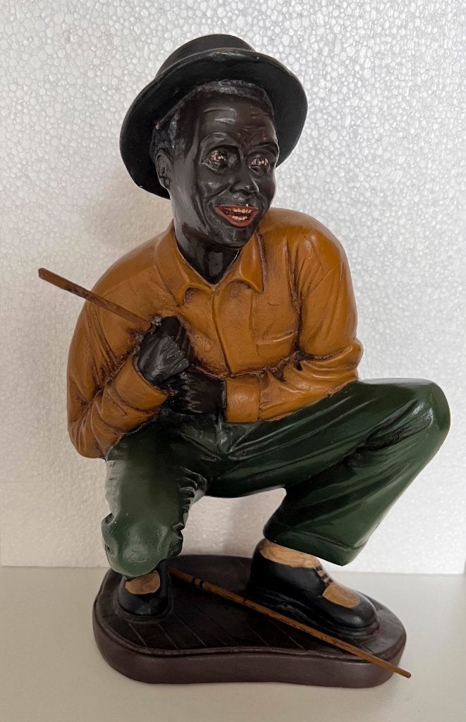 Mooi beeld van visser in uitstekende staat en is 36cm hoog., Antiek en Kunst, Kunst | Beelden en Houtsnijwerken, Ophalen of Verzenden