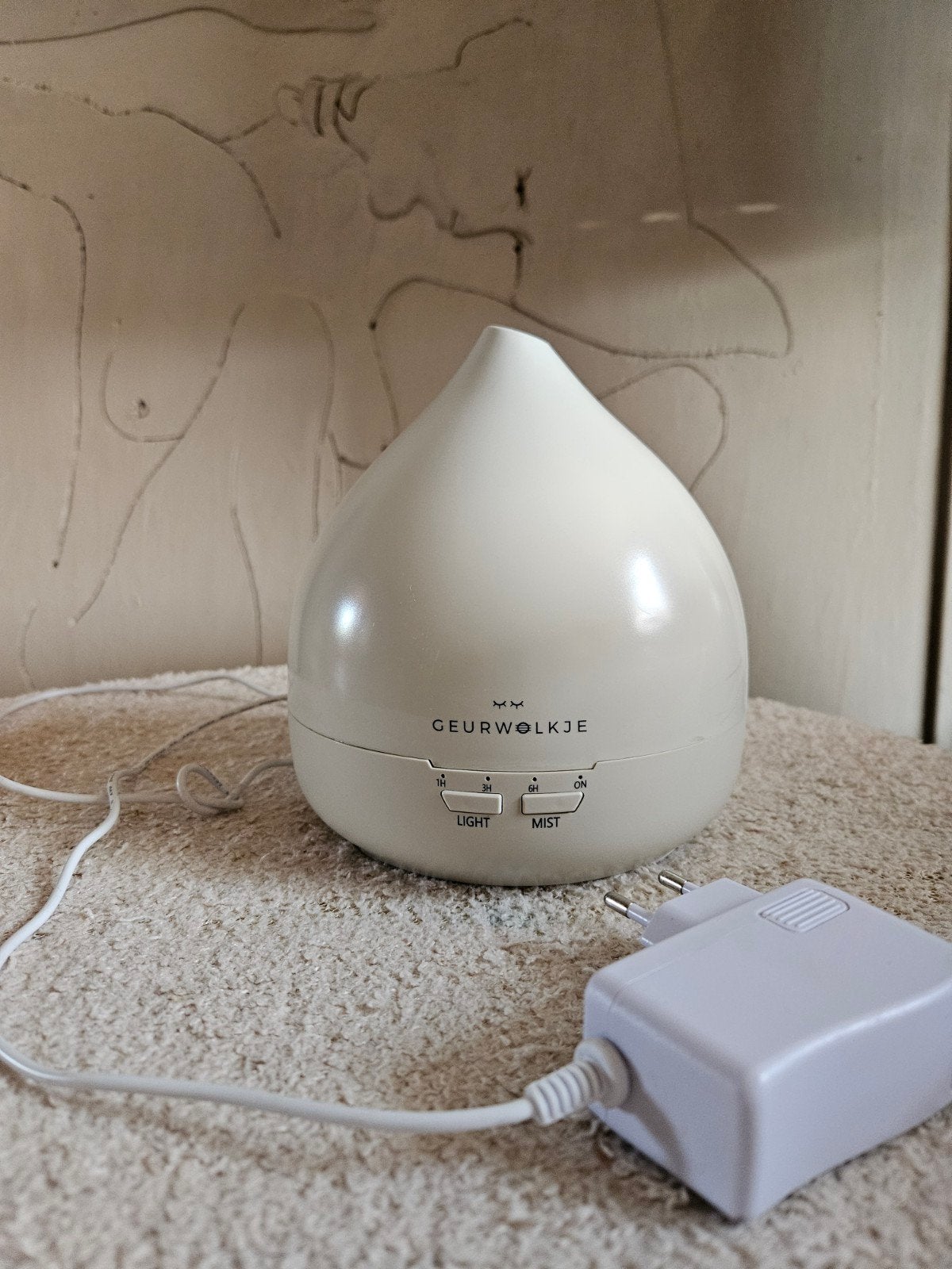 Geurwolkje diffuser - crème, Ophalen of Verzenden, Gebruikt, Wit, Kunststof