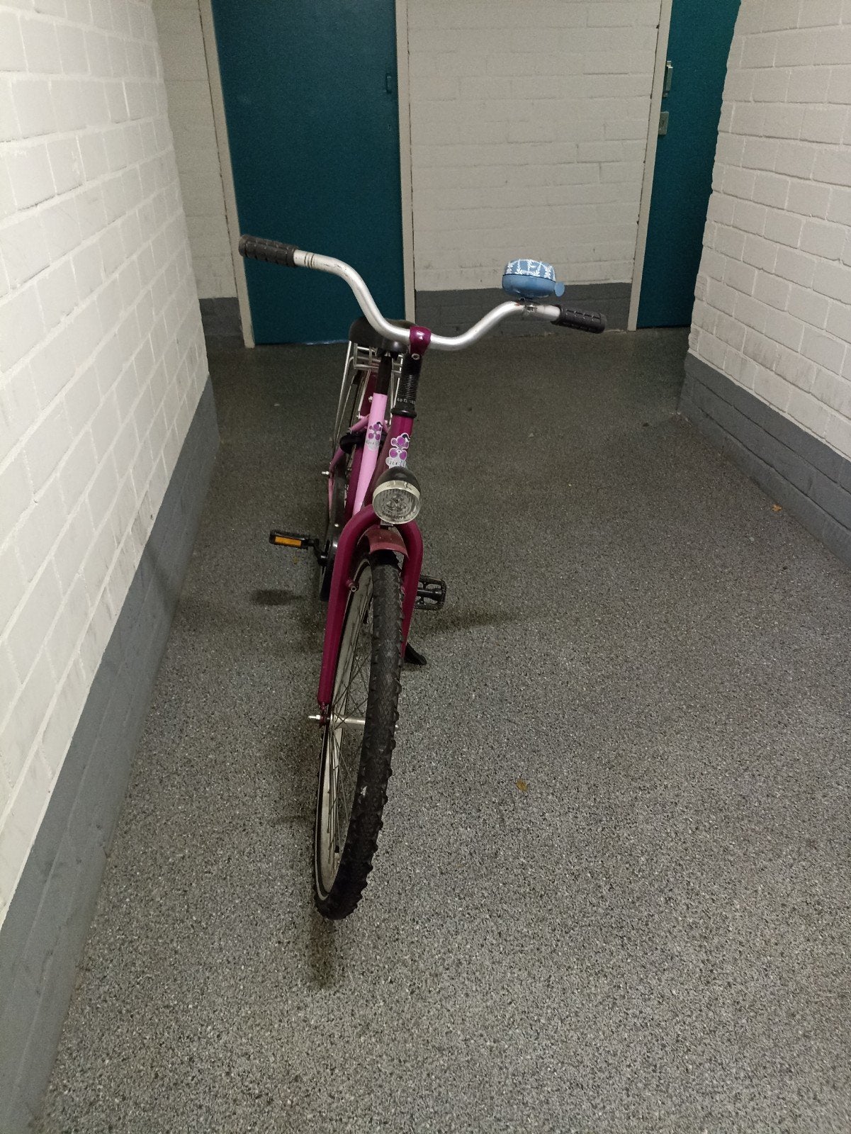 Roze kinderfiets met 24 inch wielen en bagagedrager, Ophalen of Verzenden, Handrem, Gebruikt, 24 inch