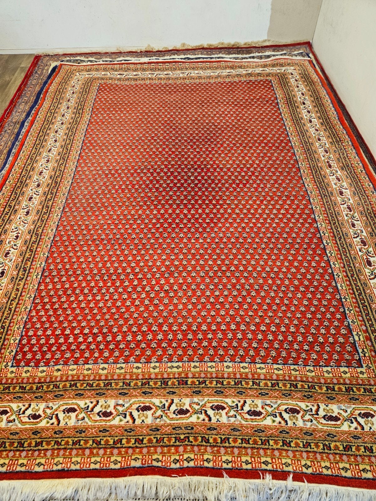 Perzisch Handgeknoopt Sarough Mir Tapijt. Prachtige kleuren, Perzisch, 200 cm of meer, Ophalen of Verzenden, Zo goed als nieuw