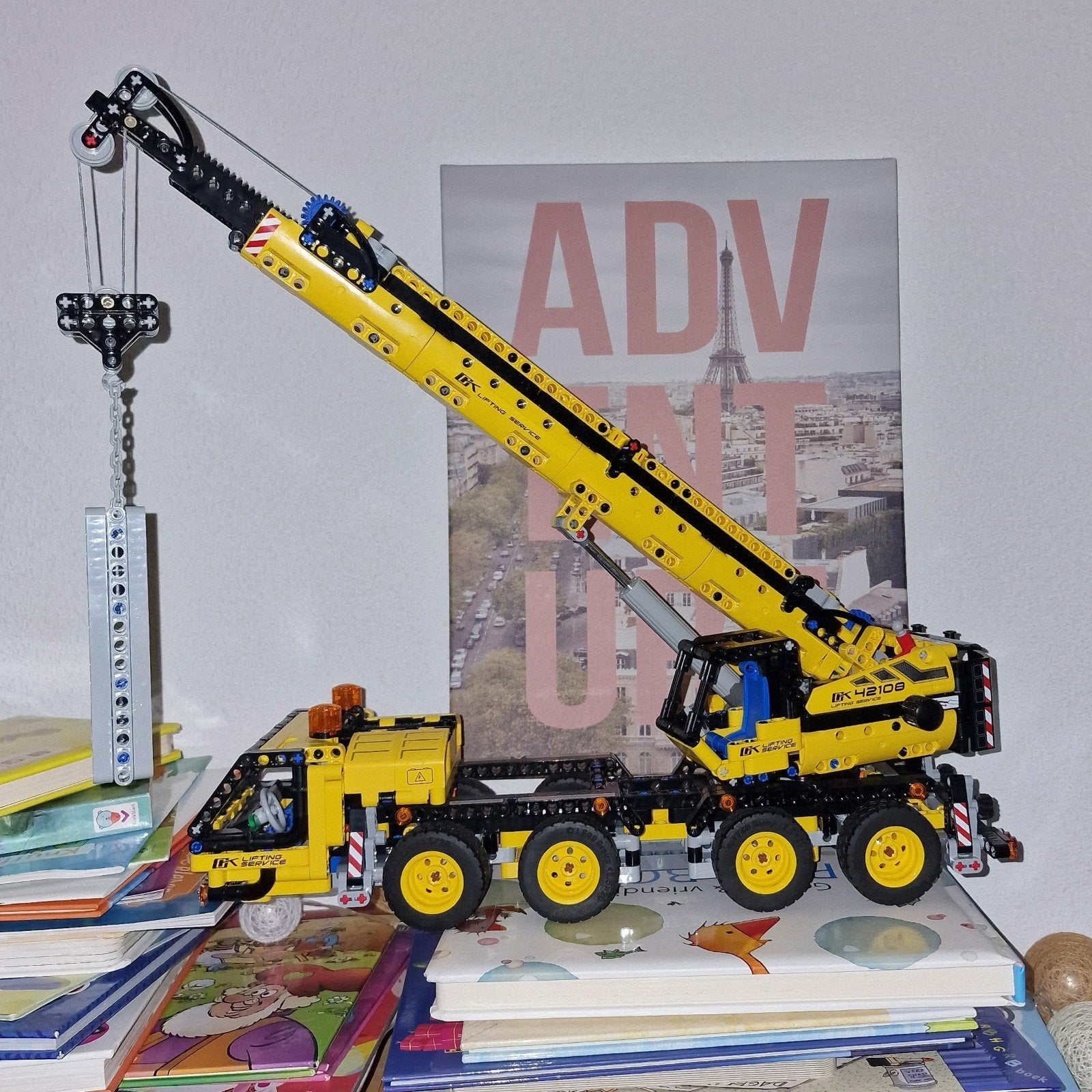 lego technic kraan 42108 incl boekje, Lego, Ophalen of Verzenden, Zo goed als nieuw, Technic