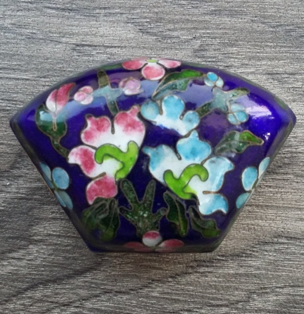 Om 1900 Klein Chinees Cloisonne Sieraden Juwelen Doos Doosje, Ophalen of Verzenden, China, Meerkleurig, Metaal