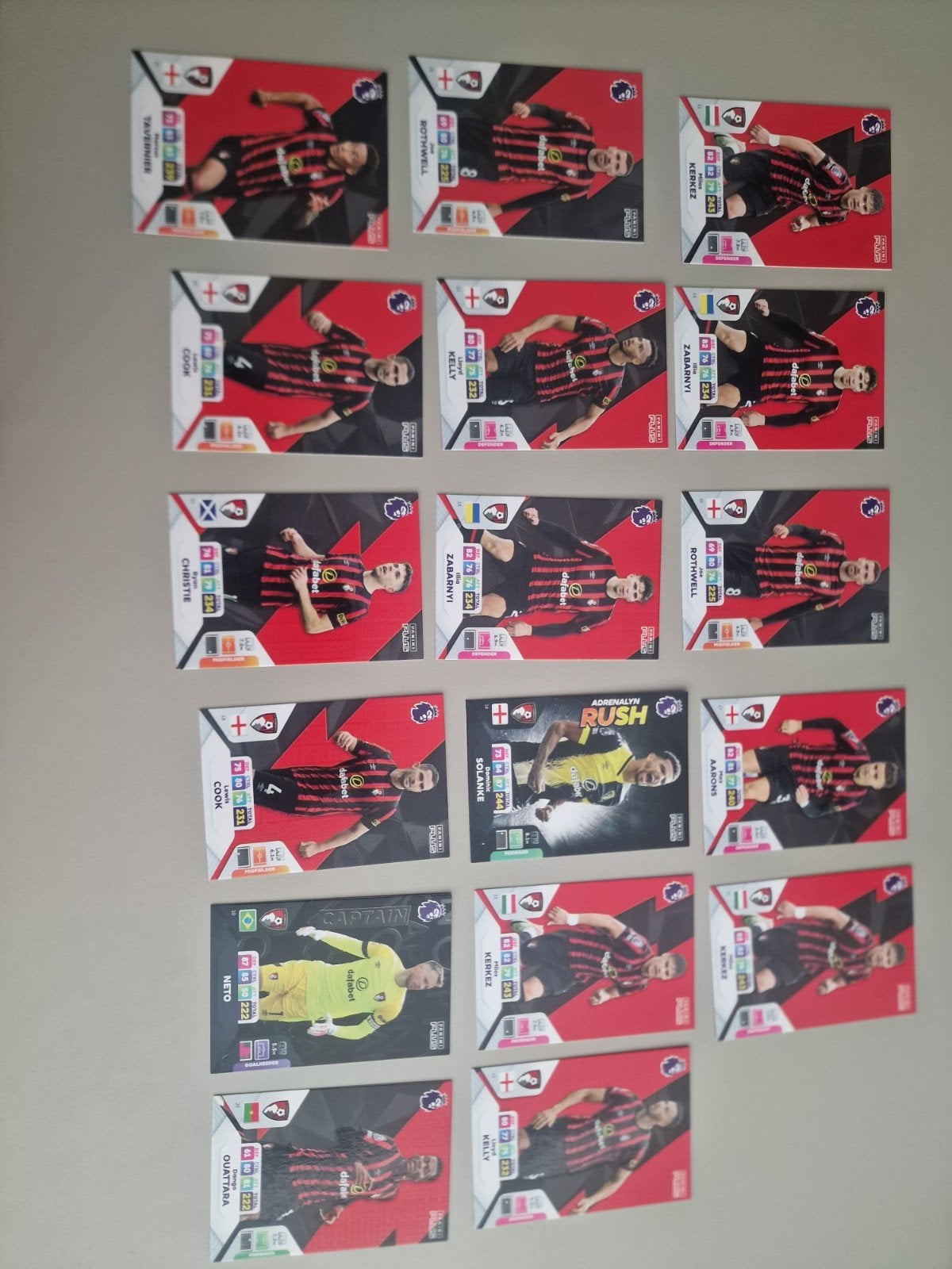 Panini Adrenalyn XL Premier League 2024 AFC Bournemouth, Ophalen, Zo goed als nieuw, Buitenlandse clubs, Spelerskaart