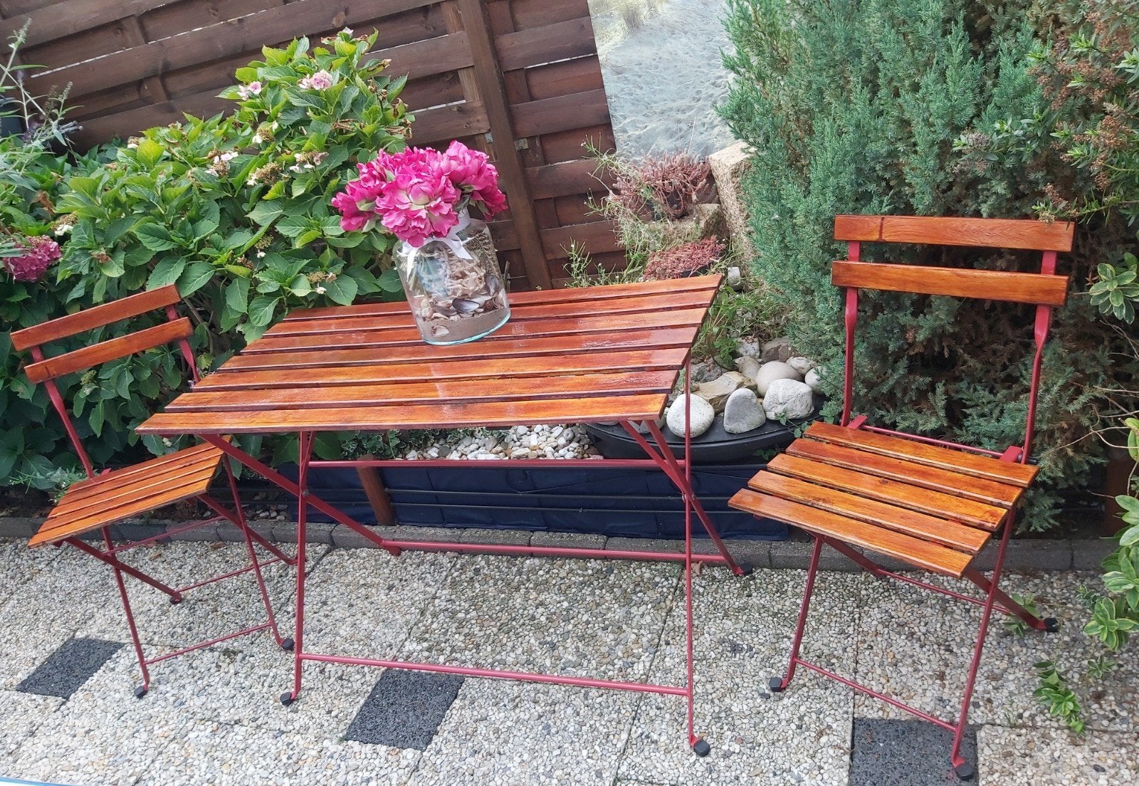 bistroset tafel+ 2 stoeltjes, Ophalen, Hout, 2 zitplaatsen, Tuinset