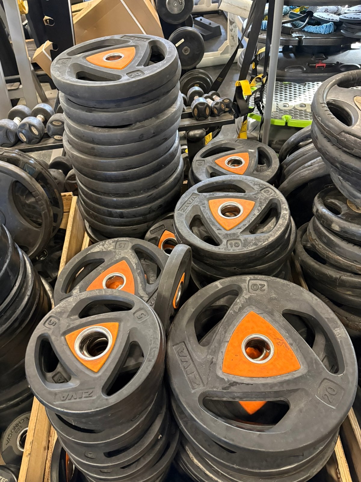 637,5 kg Ziva olympische halter schijven gewichten, Halterschijven, Gebruikt, Halter schijven, Ziva