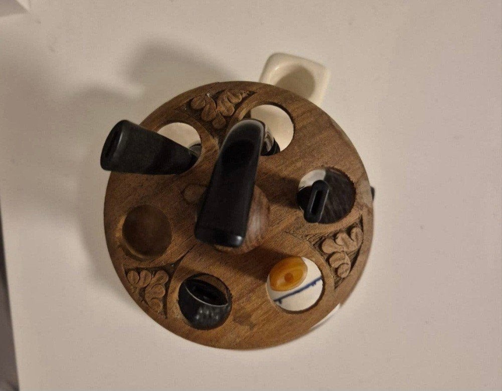 Pijpenrek met diverse (kleine) pijpen, Verzamelen, Ophalen, Gebruikt, (Water)pijp