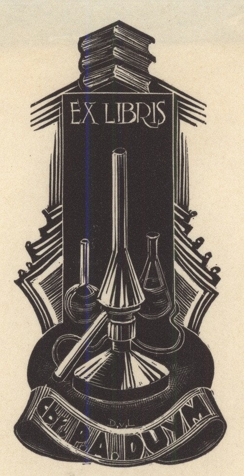 0237 Ex Libris Nederland : Dirk Govert van Luijn, 1946, Verzenden, Ex libris